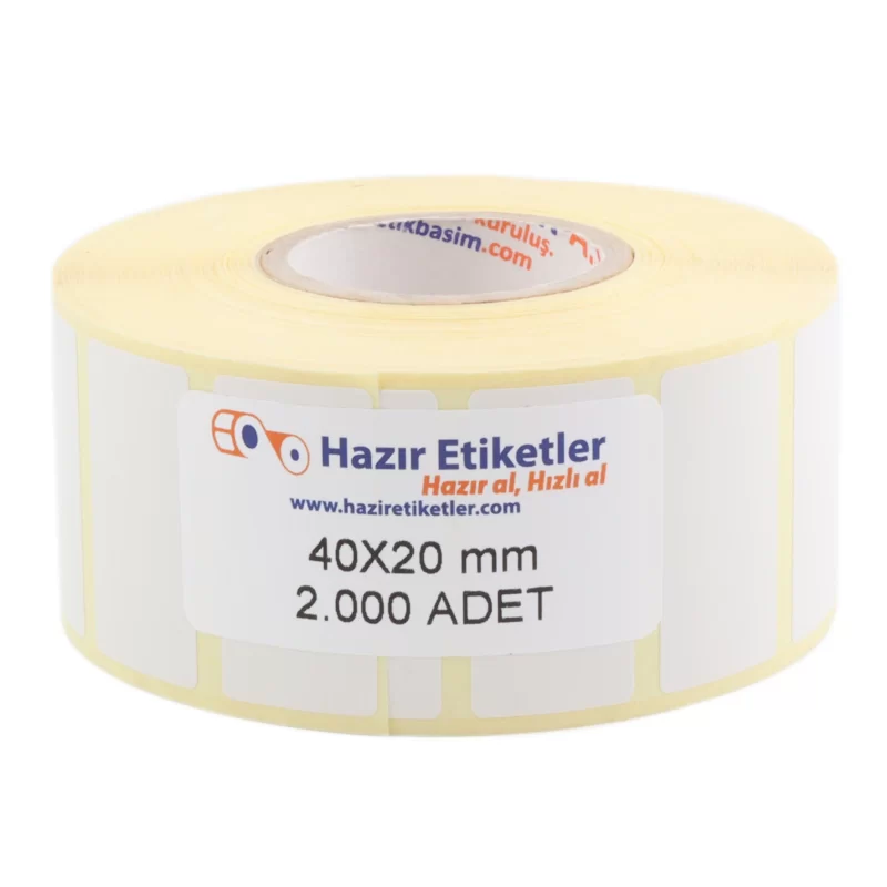 40mm x 20mm eko termal rulo etiket haziretiketler.com