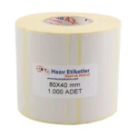80mm x 40mm Kuşe Rulo Etiket