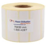 eko rulo etiket haziretiketler.com 70mm 30mm 1500 adet