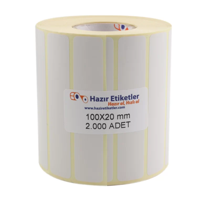 eko termal rulo etiket hazir etiketler.com 100mm x 20mm 2000 adet