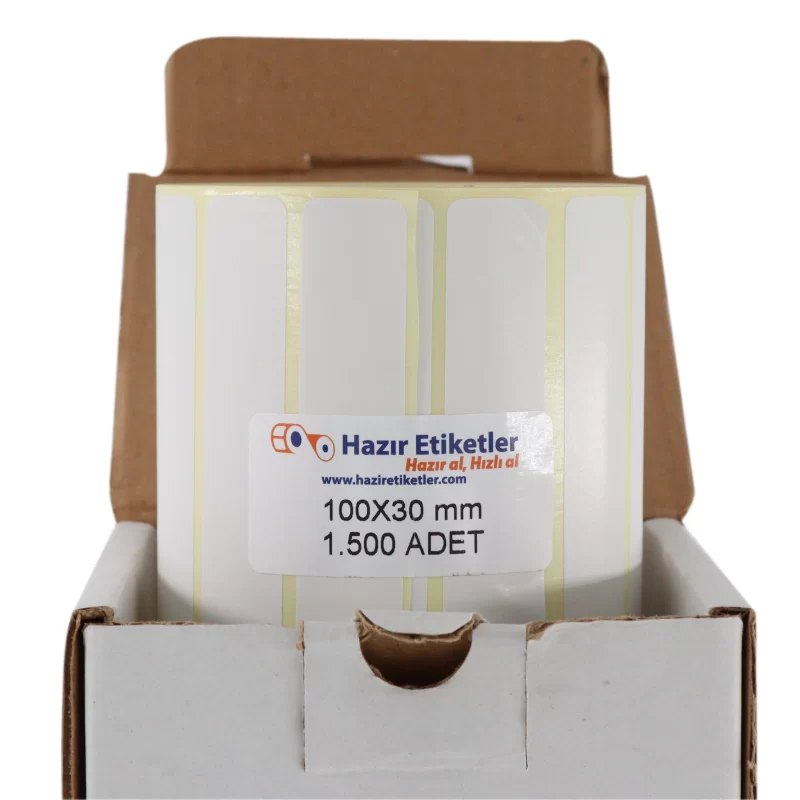 eko termal rulo etiket haziretiketler.com 100mm x 30mm 1500 adet