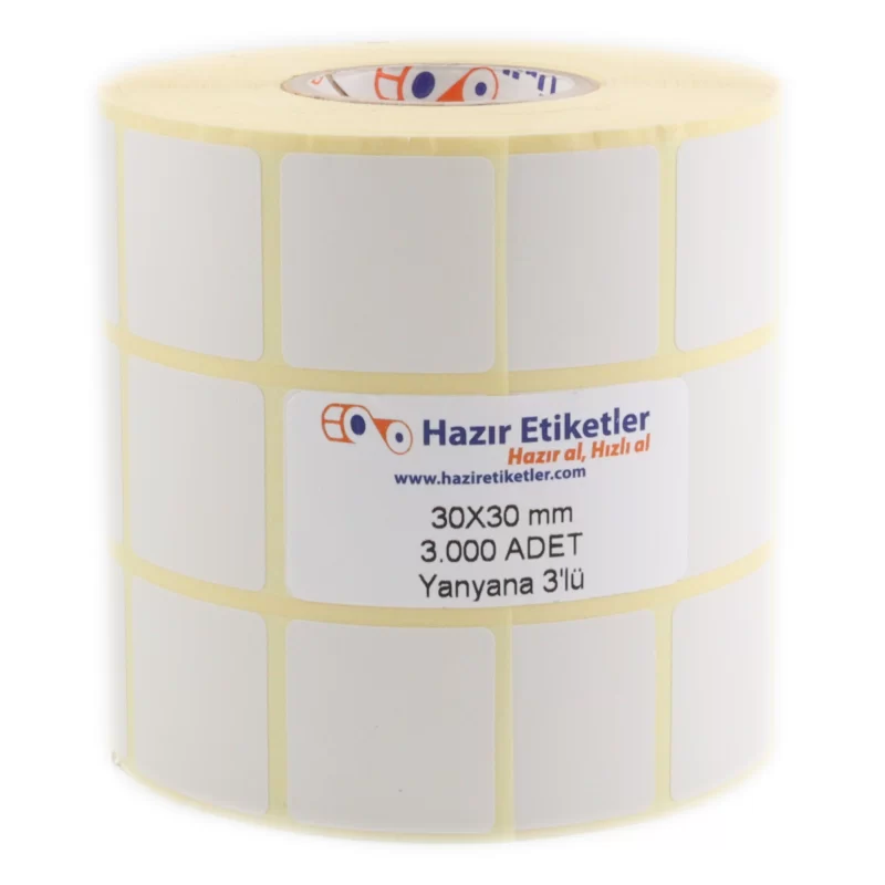 eko termal rulo etiket haziretiketler.com 30mm x 30mm 9000 adet