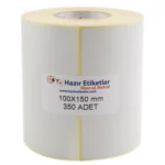 lamine termal rulo etiket haziretiketler.com 100mm x 150mm 350 adet