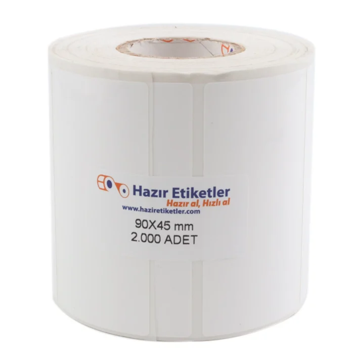 Lamine termal 90x45mm rulo etiket 2000 adet haziretiketler.com