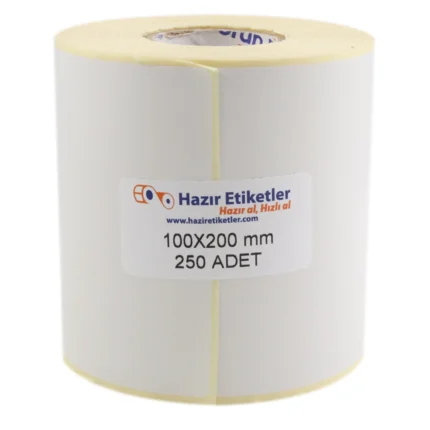 Vellum rulo etiket haziretiketler.com 100mm x 200mm 250 adet