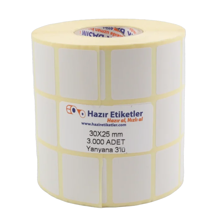 lamin termal rulo etiket haziretiketler.com 30mm x 25mm