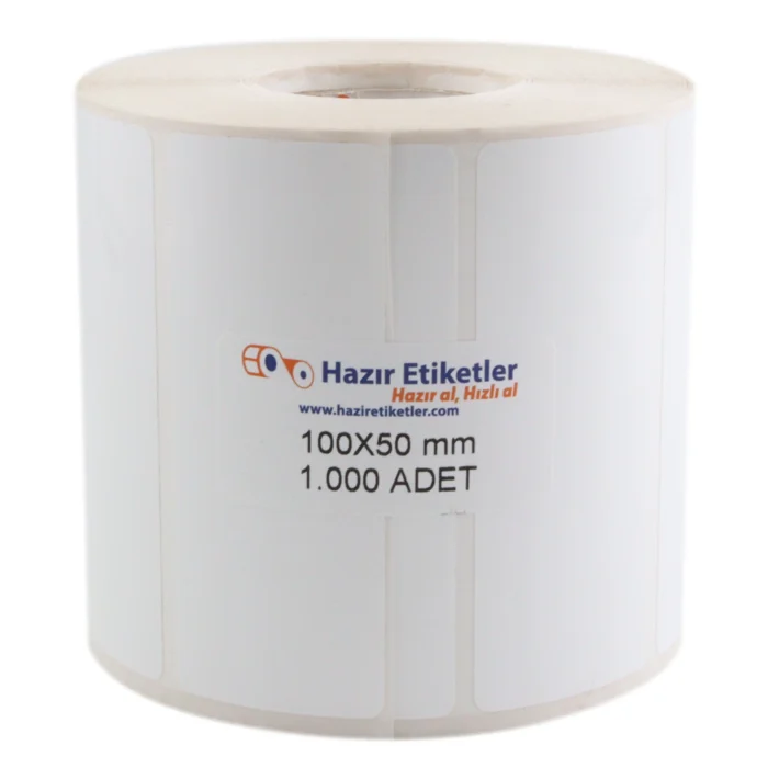 pp opak rulo etiket haziretiketler.com 100mm x 50mm 1000 adet