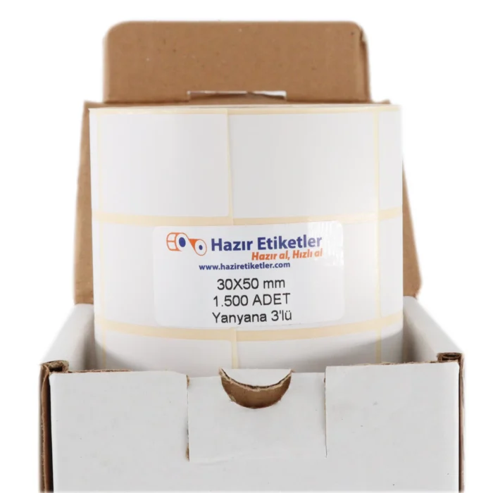 vellum etiket haziretiketler.com 30mm x 50mm 4500 adet