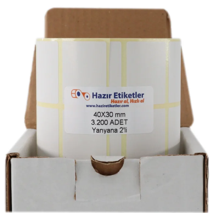 vellum rulo çıkartma 40mm x 30mm haziretiketler.com 6400 adet