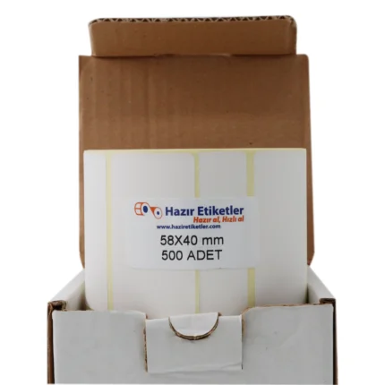 vellum rulo etiket haziretiketler.com 58mm x 40mm 500 adet