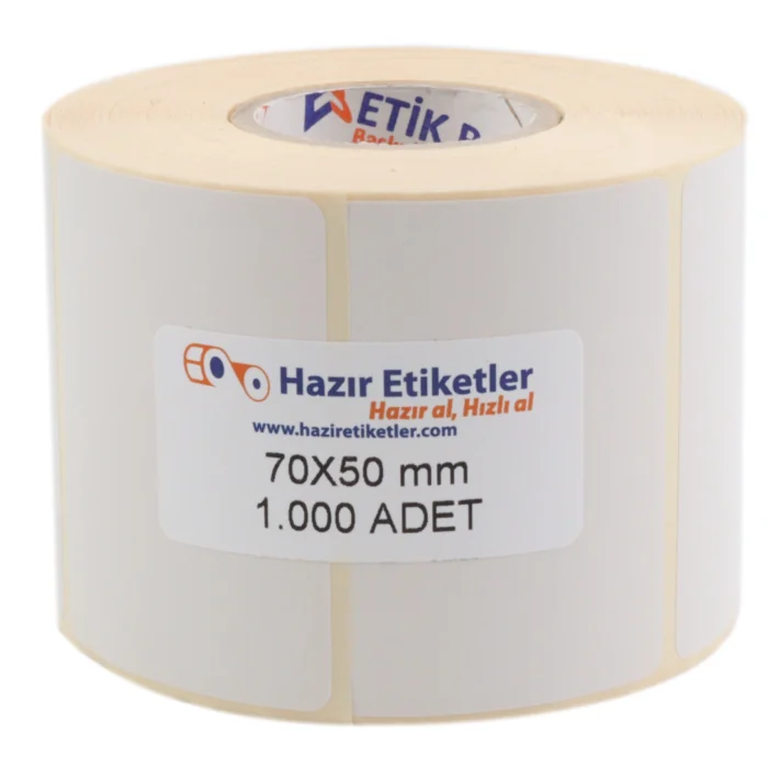 vellum rulo etiket haziretiketler.com 70mm x 50mm 1000 adet