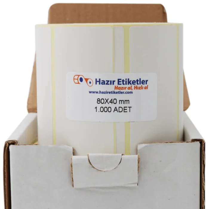 vellum rulo sticker haziretiketler.com 80mm x 40mm 1000 adet