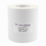 PP Opak Etiket 100mm x 60mm 800 Adet
