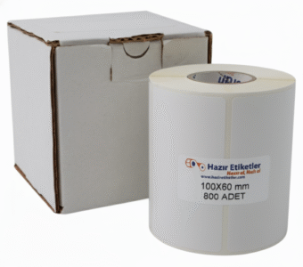 PP Opak Etiket 100mm x 60mm 800 Adet - Görsel 2