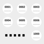 Seri Numaralı Sayım Etiketi (0001-1000) - 30mm Çap 1000 Adet Kuşe Yuvarlak Stok ve Envanter Etiketi - Görsel 5