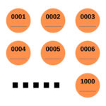 Seri Numaralı Sayım Etiketi (0001-1000) - 30mm Çap 1000 Adet Kuşe Yuvarlak Stok ve Envanter Etiketi - Görsel 6