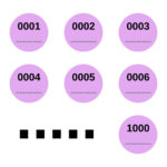 Seri Numaralı Sayım Etiketi (0001-1000) - 30mm Çap 1000 Adet Kuşe Yuvarlak Stok ve Envanter Etiketi - Görsel 7
