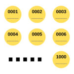 Seri Numaralı Sayım Etiketi (0001-1000) - 30mm Çap 1000 Adet Kuşe Yuvarlak Stok ve Envanter Etiketi - Görsel 8